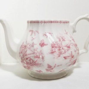 Queen’s Chelsea Toile Teapot Shabby Cottage Core French Decor